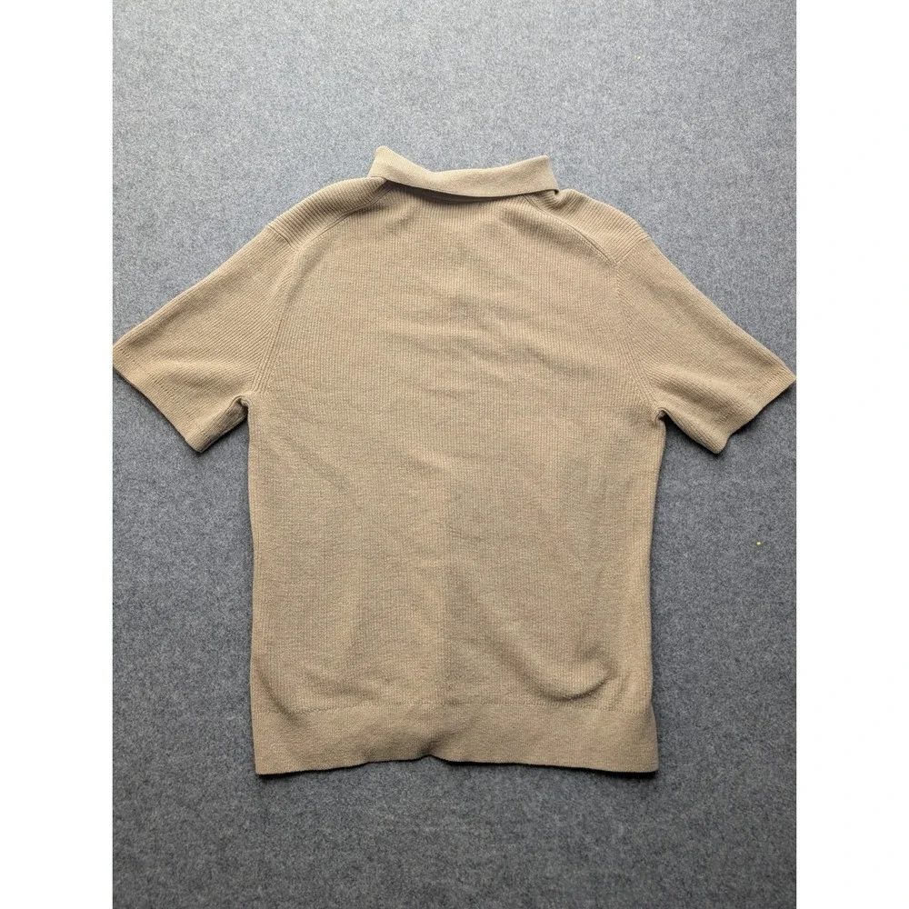 Banana Republic Sweater  Polo Large Tan Two Button Polo Short Sleeve